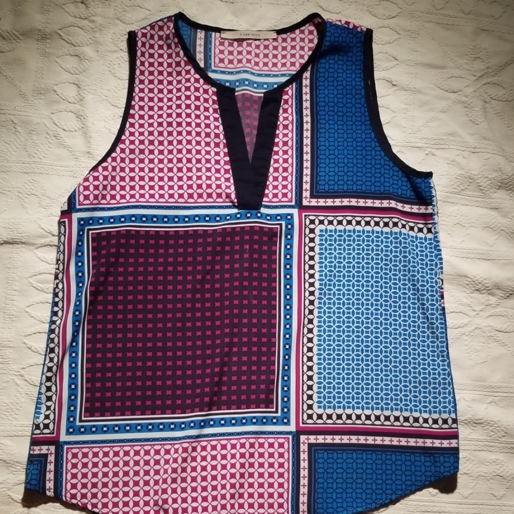 3/$25 41Hawthorn blouse square sleeveles tunic top - Picture 4 of 4